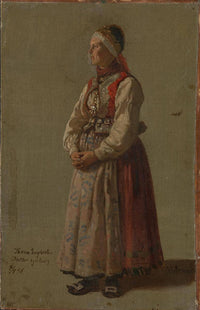 Thora Ingebretsdatter Gulsvig by Adolph Tidemand — hand-painted portrait oil painting reproduction on canvas