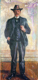 Thorvald Stang by Edvard Munch, male oil painting wall art, Expressionism