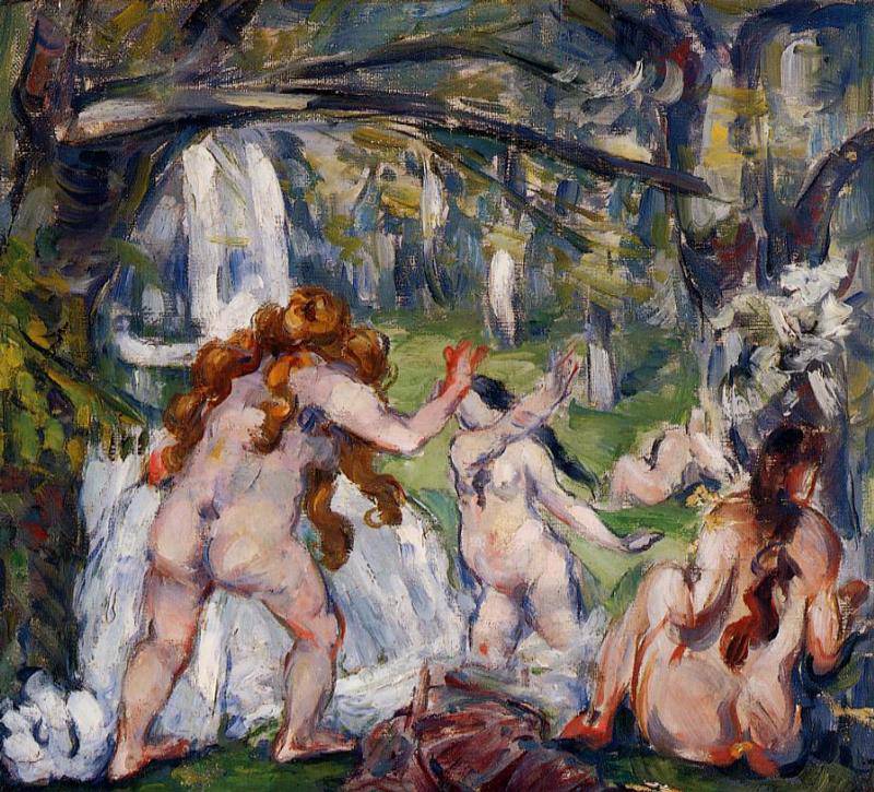 Three Bathers - Paul Cezanne