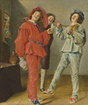Three Boys Merry-making by Judith Leyster — group oil painting wall art, Baroque