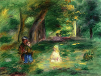 Three Figures in a Landscape by Pierre-Auguste Renoir — hand-painted cultural oil painting reproduction on canvas