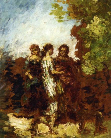 Three Friends - Adolphe Joseph Thomas Monticelli