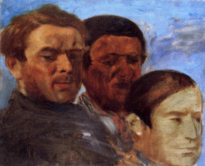 Three Heads in kitchen