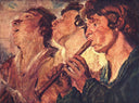 Three Musicians by Jacob Jordaens — group oil painting wall art, Baroque