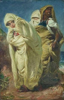 Three oriental women by Alfred Dehodencq — religious oil painting wall art, Orientalism