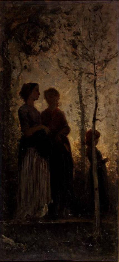 Three peasant women with trees