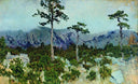 Three pines by Isaac Levitan — mountain oil painting wall art, Realism