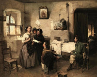 Three women reading a letter