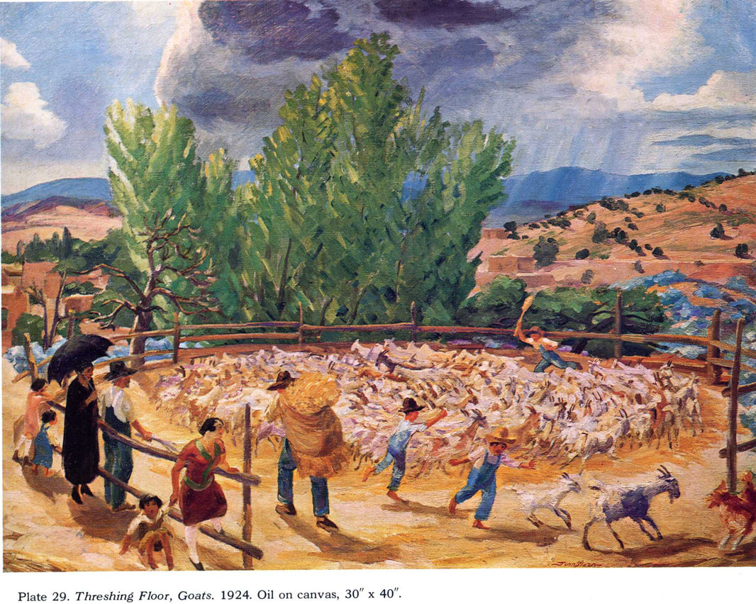 Threshing Floor, Santa Fe by John French Sloan — hand-painted animal oil painting reproduction on canvas