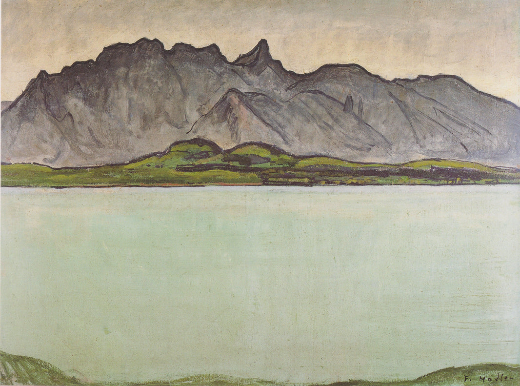 Thun, Stockhornkette by Ferdinand Hodler — hand-painted landscape oil painting reproduction on canvas