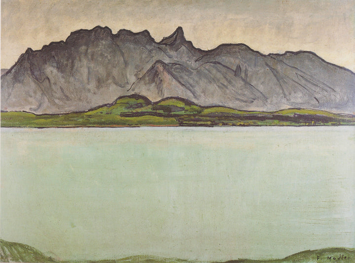 Thun, Stockhornkette by Ferdinand Hodler — hand-painted landscape oil painting reproduction on canvas