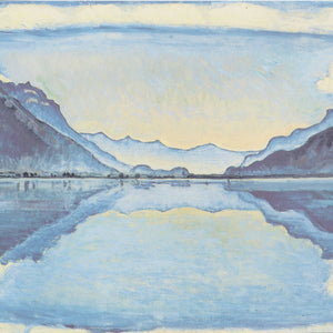 Thun with symmetric mirroring by Ferdinand Hodler — Oil Painting Reproduction