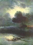 Thunderstorm by Ivan Aivazovsky — ships oil painting wall art, Romanticism