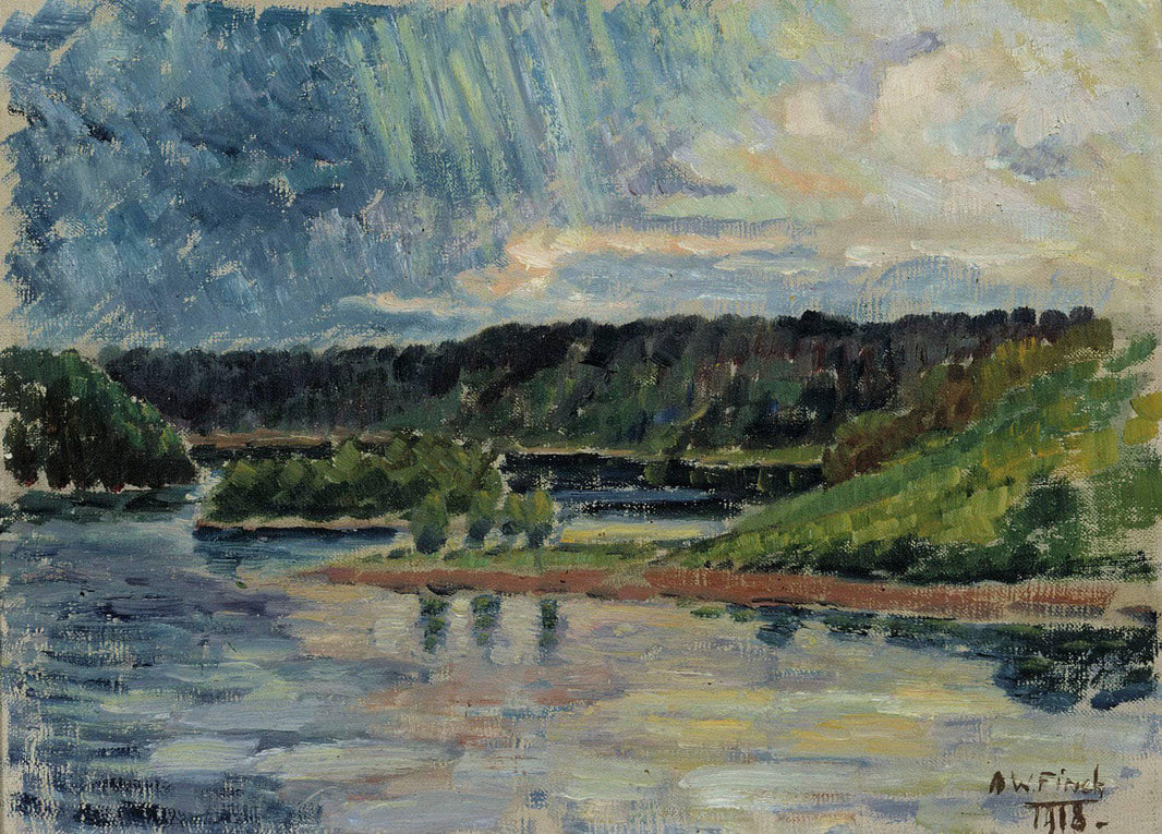 Thunderstorm by Alfred William Finch — hand-painted landscape oil painting reproduction on canvas