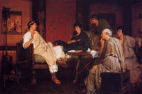 Tibulius at Delia`s by Sir Lawrence Alma-Tadema — hand-painted portrait oil painting reproduction on canvas
