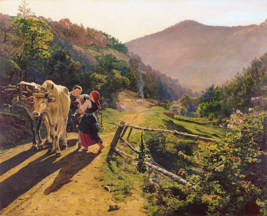 Time of roses by Ferdinand Georg Waldmüller — hand-painted animal oil painting reproduction on canvas