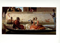 Titian's Gondola by Federico Faruffini — hand-painted portrait oil painting reproduction on canvas
