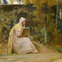 To be or not to be: who loves not is not by Giovanni (Nino) Costa — religious oil painting wall art, Naturalism