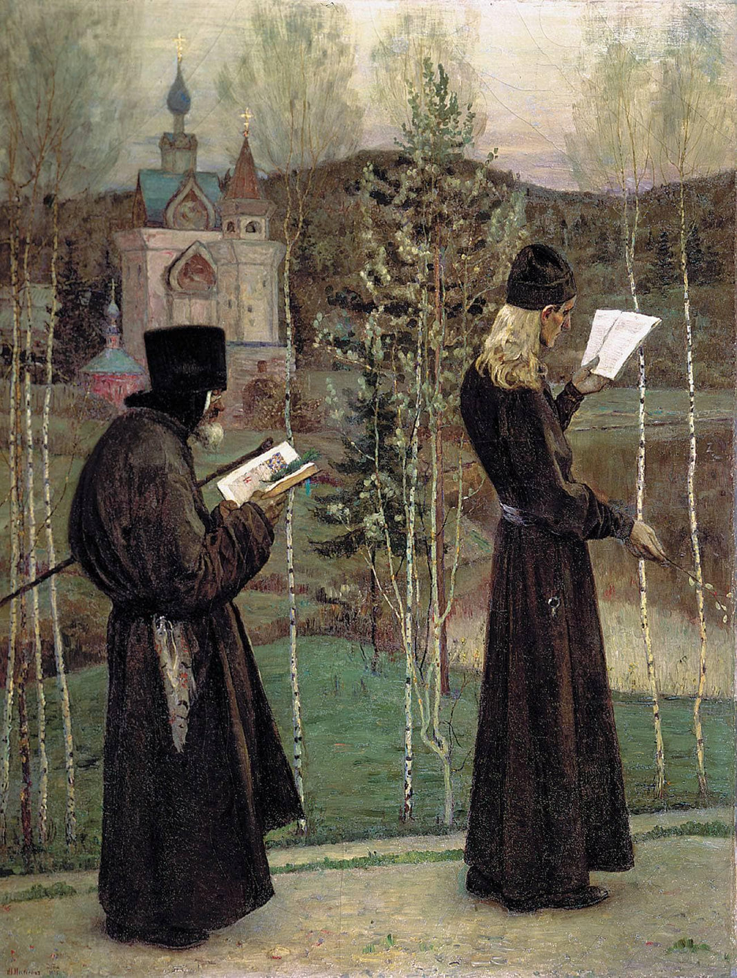 To Blagovest by Mikhail Nesterov — hand-painted architectural oil painting reproduction on canvas