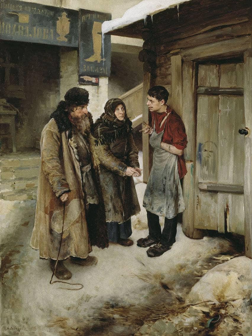 To the son by Klavdy Lebedev — hand-painted architectural oil painting reproduction on canvas