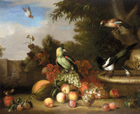 Still-life of Fruit and Birds by Tobias Stranover — hand-painted still oil painting reproduction on canvas