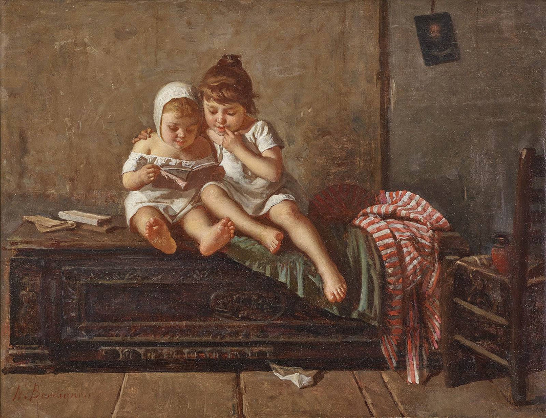 Too young by Noè Bordignon — hand-painted portrait oil painting reproduction on canvas