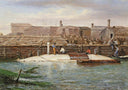 Torpedo Boat David at Charleston Dock, Oct. 25, 1863 by Conrad Wise Chapman — heritage oil painting wall art