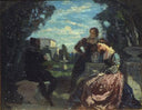 Torquato Tasso and Eleonora d'Este by Cristiano Banti — female oil painting wall art, Romanticism