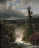 Torrent by Andreas Achenbach — seascapes oil painting wall art, Romanticism