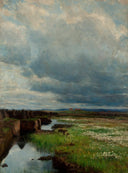 Torvmyr by Kitty Lange Kielland — hand-painted landscape oil painting reproduction on canvas