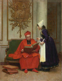 Tough Medicine by Jehan Georges Vibert — male oil painting wall art, Academicism