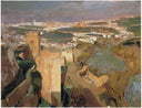 Tower of Seven, pont Alhambra, Granada by Joaquín Sorolla — hand-painted architectural oil painting reproduction on canvas