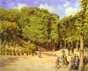 Town Garden in Pontoise by Camille Pissarro — forest oil painting wall art, Impressionism