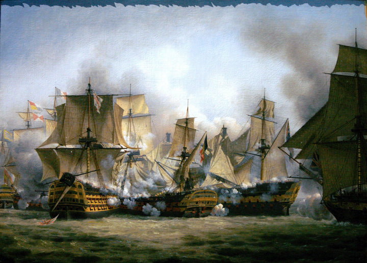 Le Redoutable À La Bataille De Trafalgar by Louis-Philippe Crépin — hand-painted seascapes oil painting reproduction on canvas