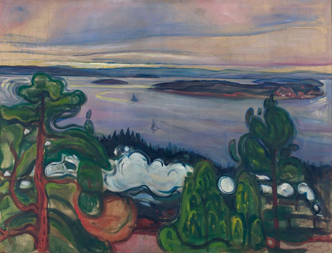 Train smoke by Edvard Munch — hand-painted abstract oil painting reproduction on canvas
