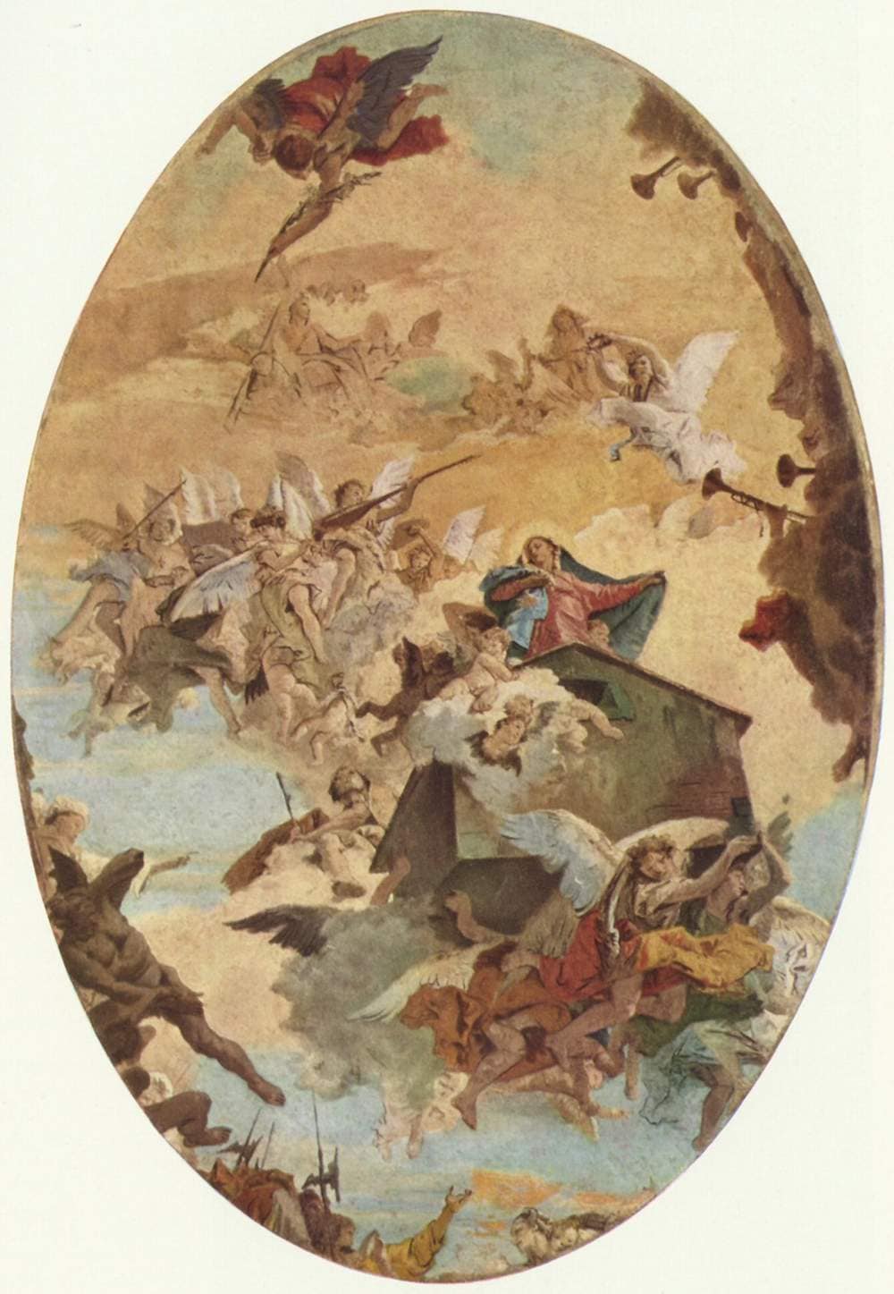 Transportation of the Holy House of Nazareth to Loreto by Giovanni Battista Tiepolo — hand-painted abstract oil painting reproduction on canvas