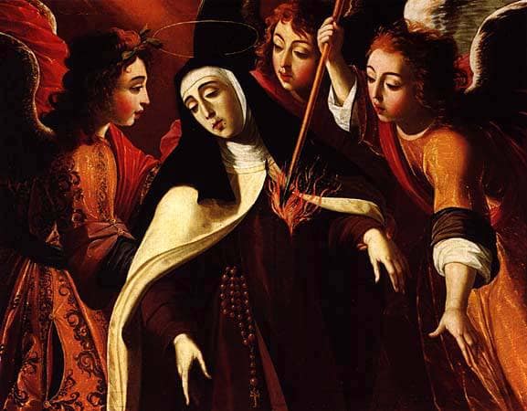 Transverberação de Santa Teresa by Josefa de Obidos — hand-painted portrait oil painting reproduction on canvas