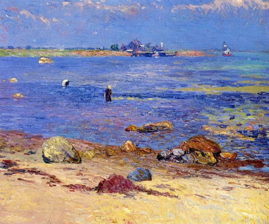 Treading Clams, Wickford by William James Glackens — hand-painted landscape oil painting reproduction on canvas
