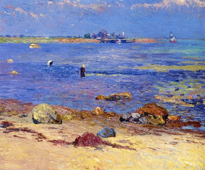 Treading Clams, Wickford by William James Glackens — hand-painted landscape oil painting reproduction on canvas
