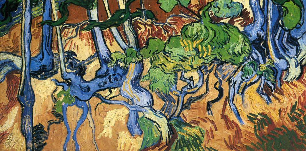 Tree roots by Vincent van Gogh, hand-painted abstract oil painting reproduction on canvas