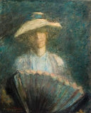 Trekkspill by Oda Krohg — hand-painted portrait oil painting reproduction on canvas