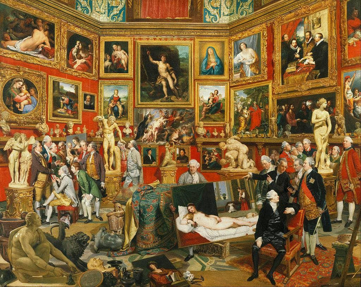 Tribuna of the Uffizi by Johan Zoffany — hand-painted cultural oil painting reproduction on canvas