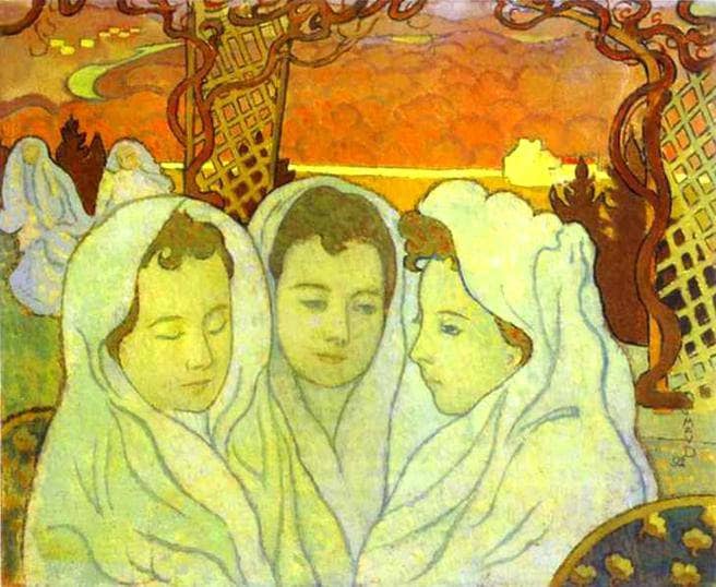 Triple Portrait of Marthe by Maurice Denis — hand-painted portrait oil painting reproduction on canvas