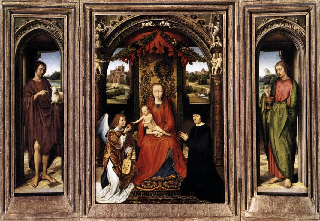 Triptych by Hans Memling — hand-painted cultural oil painting reproduction on canvas
