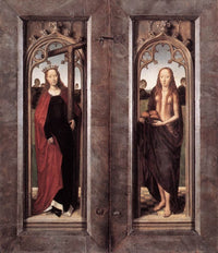 Triptych of Adriaan Reins closed by Hans Memling — hand-painted portrait oil painting reproduction on canvas
