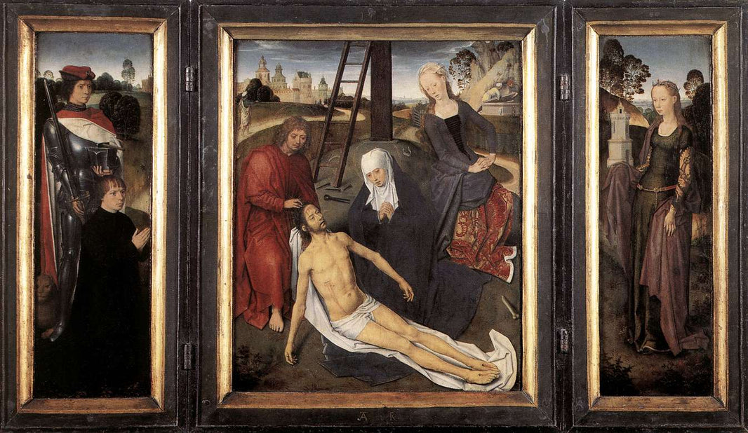 Triptych of Adriaan Reins by Hans Memling — hand-painted cultural oil painting reproduction on canvas