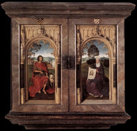 Triptych of Jan Floreins closed by Hans Memling — hand-painted portrait oil painting reproduction on canvas