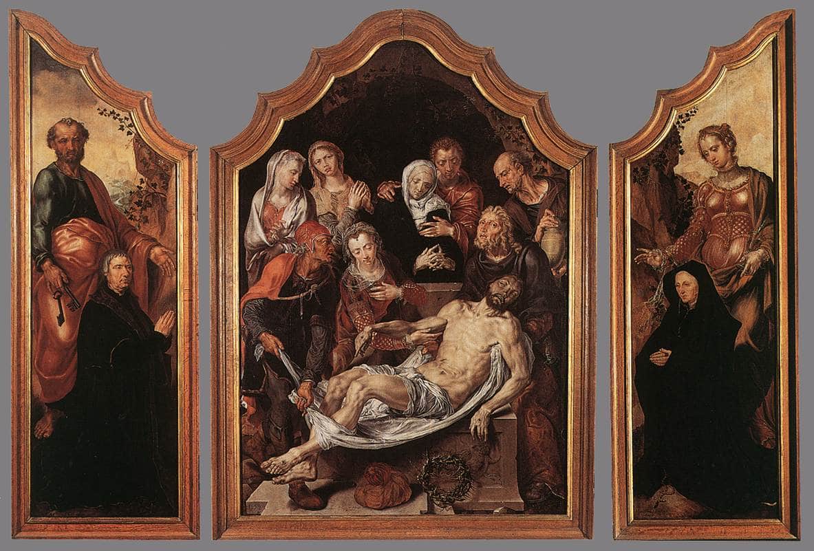 Triptych of the Entombment - Maerten van Heemskerck