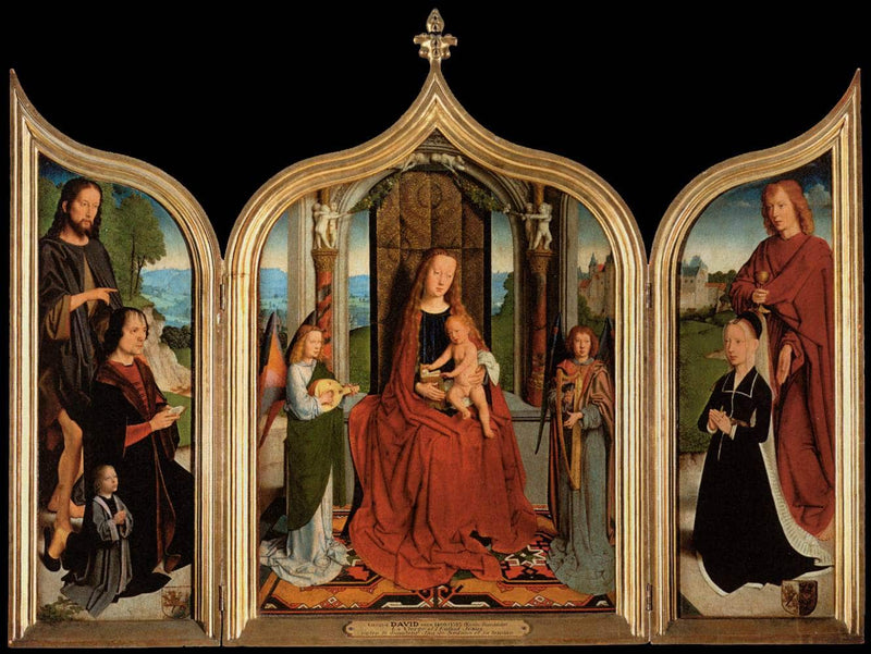 Triptych of the Sedano Family on gallery wrap