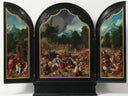 Triptych with Adoration of the Golden Calf by Lucas van Leyden — religion oil painting wall art, Northern Renaissance